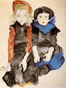 Two Little Girls Egon Schiele